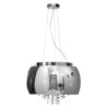 Lampa Szklana Stalowy drobne korale 50cm DomenoLED