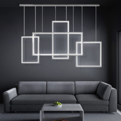 Lampa Led Wiszące Prostokąty 75W biała 4000K DL-G04 BRAGA DomenoLED