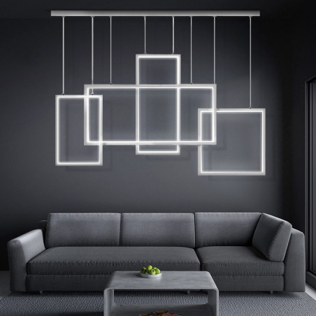 Lampa Led Wiszące Prostokąty 75W biała 4000K DL-G04 BRAGA DomenoLED