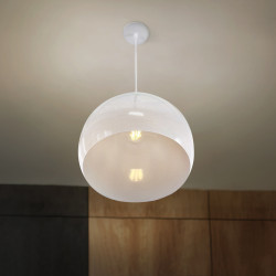 Lampa wisząca E27 biała HY-2701 DomenoLED