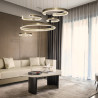 Lampa led 264W złota okręgi + Pilot DL-I02 LARA DomenoLED