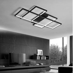 Lampa Led ring 123W czarna + Pilot ROMA DomenoLED