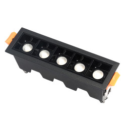 Lampa liniowa Led podtynkowa 10W 4000K czarna JDL-5T DomenoLED
