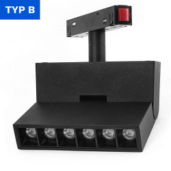Lampa z diodami do szyn magnetycznych łamana 6W 3000K DDCX-GDZD6 - TYP B DomenoLED