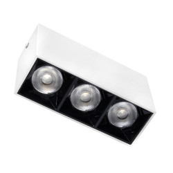 Lampa liniowa natynkowa 9w 4000K biało-czarna JDL-6T DomenoLED