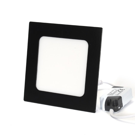 Panel Led podtynkowy kwadrat czarny 6W 3000K PL-B03 DomenoLED