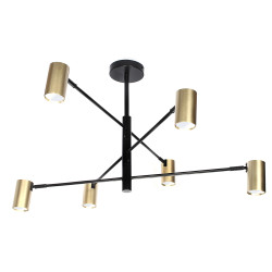 Lampa 6 x spot GU10 DD-40 czarno-złota SIENA DomenoLED