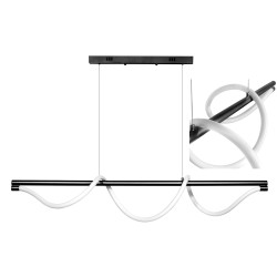 Lampa wisząca Serpente DDXZ004 55W czarna - wężyk gładki DomenoLED
