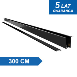 Szyna magnetyczna podtynkowa LL-20F czarna 300cm DomenoLED
