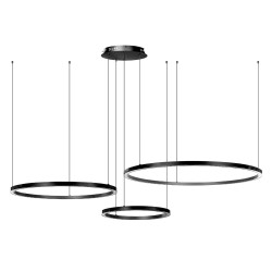 Lampa wisząca okręgi 116W czarna AZ134 MONZA DomenoLED