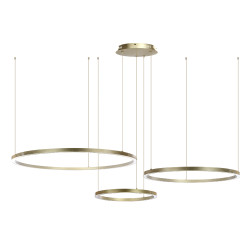 Złota Lampa wisząca okręgi 116W złota AZ134 MONZA DomenoLED