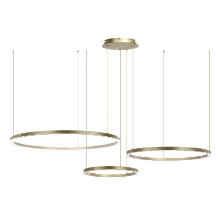 Złota Lampa wisząca okręgi 116W złota AZ134 MONZA DomenoLED