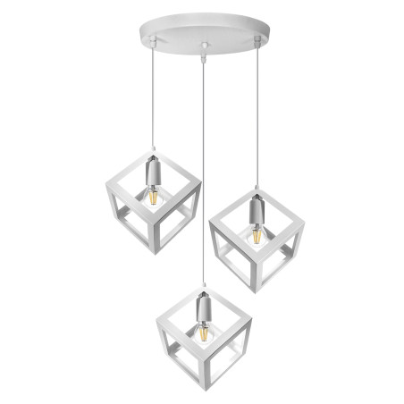 Lampa Loft Sweden okrągła PZE-609 Biała DomenoLED
