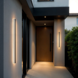 Zewnętrzny Kinkiet Elewacyjny LED 120cm UNO-BH-022 22W 4000K Czarny IP54 DomenoLED