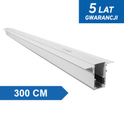 Szyna magnetyczna podtynkowa LL-20C biała 300cm DomenoLED