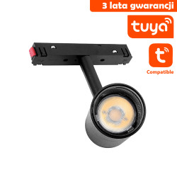 Reflektor do szyn magnetycznych DDCX-15A-TY TUYA czarny 15W CCT DomenoLED
