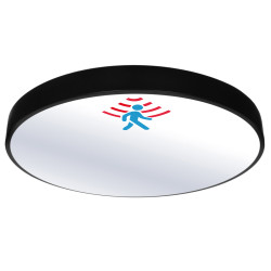 Plafon natynkowy LED 40cm Okrągły BB03 40W 4000K z czujnikiem czarny PIR DomenoLED
