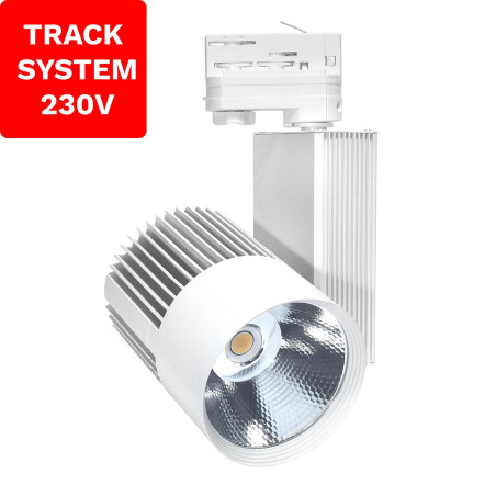 Reflektor Szynowy Track System DD-03 30W 4000K Biały 3 fazowy 230V DomenoLED