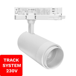 Reflektor Szynowy Zoom TRACK SYSTEM DD-04 230V 3000K Biały 3 fazowy 230V DomenoLED