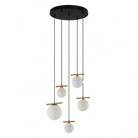 Lampa wisząca Merseta PND-463325A-BRO+W Italux Czarny kule