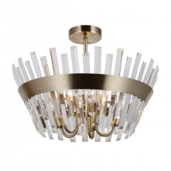 Lampa sufitowa Altoya PND-22450-5-ABR Italux Brąz antyczny kryształowa