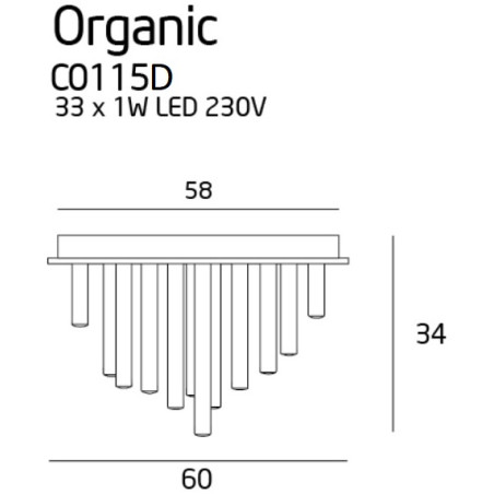 NOWOŚĆ Maxlight C0115D Organic 60cm 