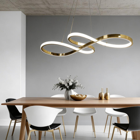 NOWOŚĆ Lampa wisząca Twist 50 cm złota LED CCT Light Prestige