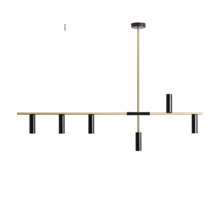 NOWOŚĆ LAMPA WISZĄCA TREVO 6 BLACK BRASS Aldex