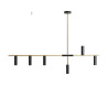 NOWOŚĆ LAMPA WISZĄCA TREVO 6 BLACK BRASS Aldex