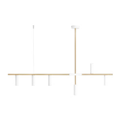 NOWOŚĆ LAMPA WISZĄCA TREVO 6 WHITE BRASS Aldex