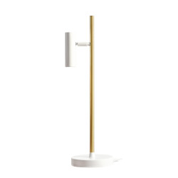 NOWOŚĆ LAMPKA BIURKOWA TREVO WHITE BRASS Aldex