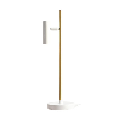 NOWOŚĆ LAMPKA BIURKOWA TREVO WHITE BRASS Aldex