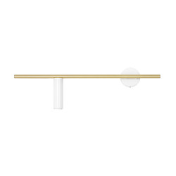 NOWOŚĆ KINKIET TREVO WHITE BRASS (left) Aldex