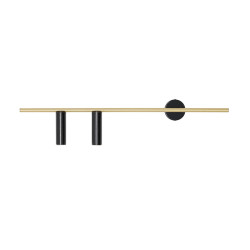 NOWOŚĆ KINKIET TREVO 2 BLACK BRASS (left) Aldex
