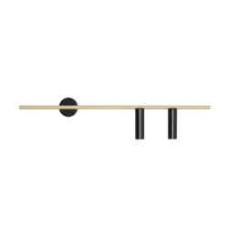 NOWOŚĆ KINKIET TREVO 2 BLACK BRASS (right) Aldex