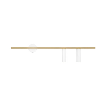 NOWOŚĆ KINKIET TREVO 2 WHITE BRASS (right) Aldex