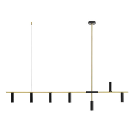NOWOŚĆ LAMPA WISZĄCA TREVO 7 BLACK BRASS Aldex
