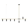 NOWOŚĆ LAMPA WISZĄCA TREVO 7 BLACK BRASS Aldex