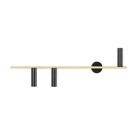 NOWOŚĆ KINKIET TREVO 3 BLACK BRASS (left) Aldex