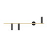 NOWOŚĆ KINKIET TREVO 3 BLACK BRASS (left) Aldex