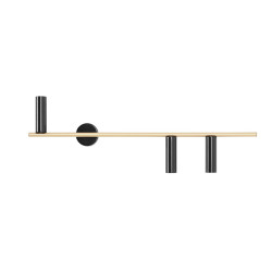 NOWOŚĆ KINKIET TREVO 3 BLACK BRASS (right) Aldex
