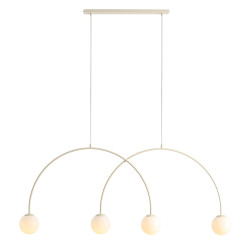 NOWOŚĆ LAMPA WISZĄCA UNA 4 CREAM L Aldex