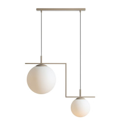 NOWOŚĆ LAMPA WISZĄCA ZAC 2 BEIGE MATTE Aldex