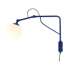 NOWOŚĆ KINKIET SOHO GLASS MAŁY COBALT Aldex
