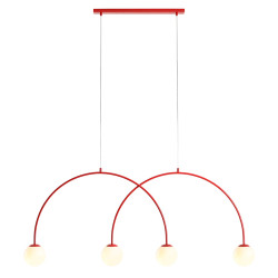 NOWOŚĆ LAMPA WISZĄCA UNA 4 RED CHILLI L Aldex