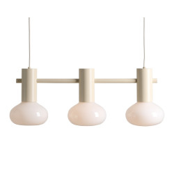 NOWOŚĆ LAMPA WISZĄCA FLO 3 CREAM S(żarówki w zestawie) Aldex