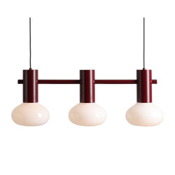 NOWOŚĆ LAMPA WISZĄCA FLO 3 RUBY S(żarówki w zestawie) Aldex