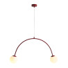 NOWOŚĆ LAMPA WISZĄCA UNA 2 RED WINE Aldex