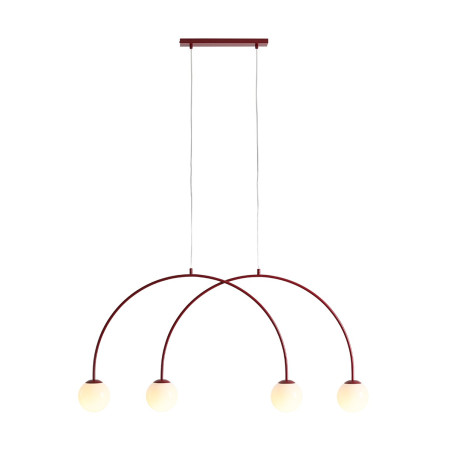 NOWOŚĆ LAMPA WISZĄCA UNA 4 RED WINE S Aldex