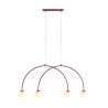 NOWOŚĆ LAMPA WISZĄCA UNA 4 RED WINE S Aldex